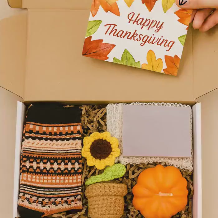 Thanksgiving Gift Box, Halloween Basket for Her, Fall Vibes Set, Pumpkin Candles, Handmade Soaps