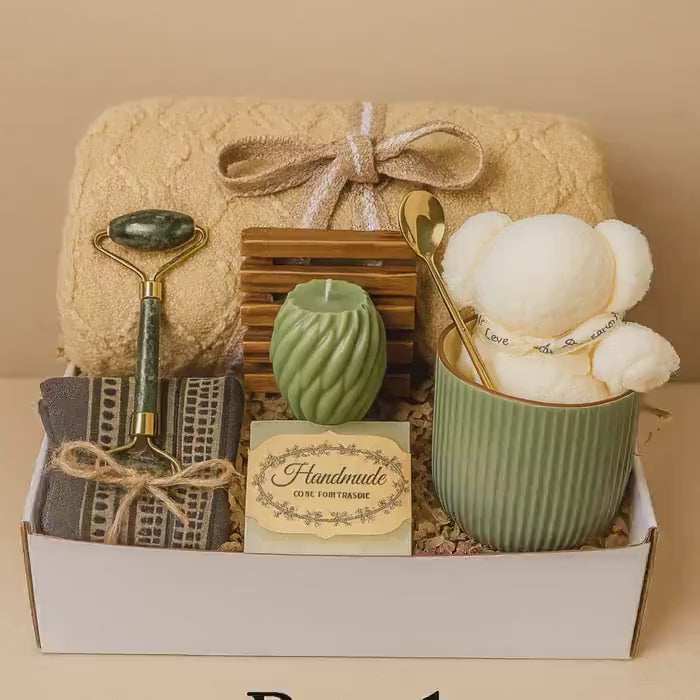 Recovery Gift Basket – Natural Soap, Handmade Candle, Personal Note – Get Well Soon Box
