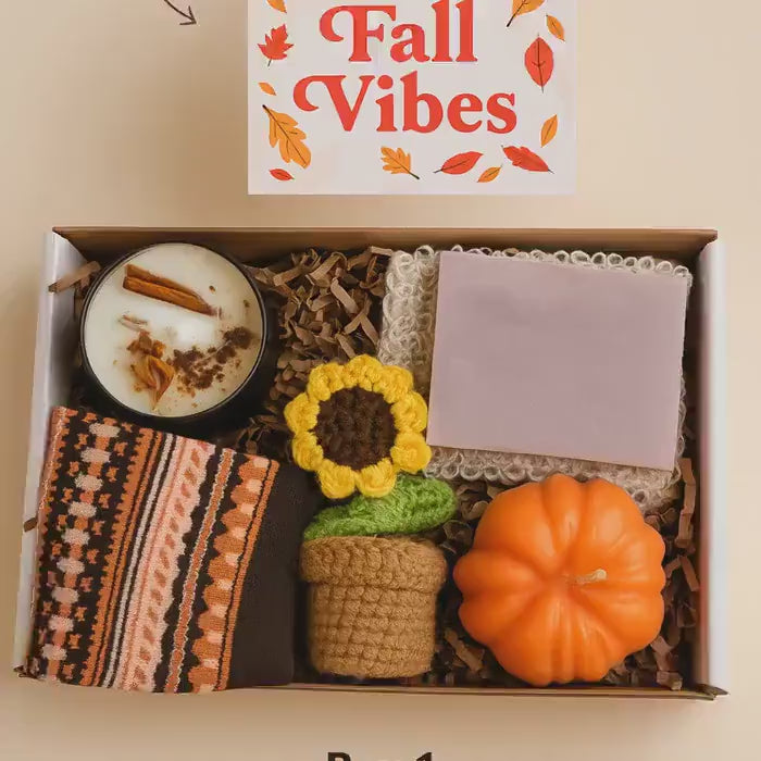 Fall Cozy Spa Gift Box - Pumpkin Spice Comfort Set