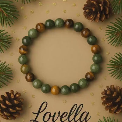 Money and Success Tigers Eye & Jade Bracelet Gift, manifestation jewelry, Manifest money