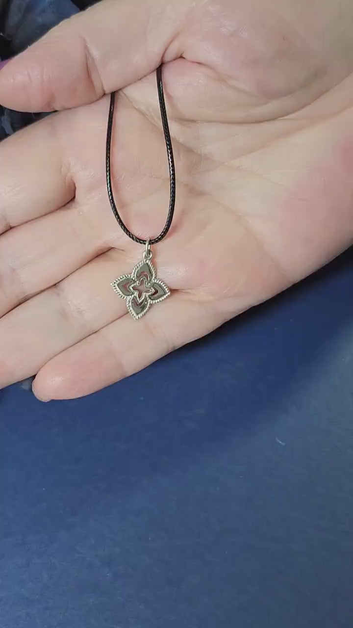 Sterling Silver Clover Necklace: Sacred Geometry, Evil Eye Protection
