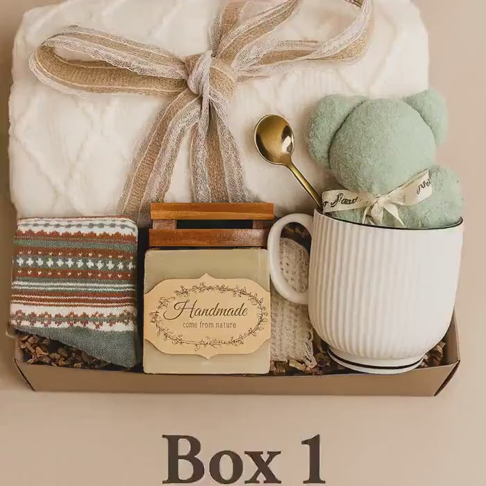 Cozy Fall Gift Set, Hygge Gift Box, Halloween Gifts, Spooky Season, Boo Basket