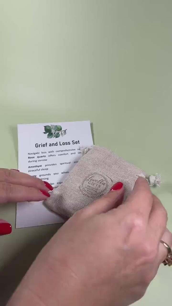 Grief & Loss Crystal Set: Comfort, Remembrance, Bereavement Gift