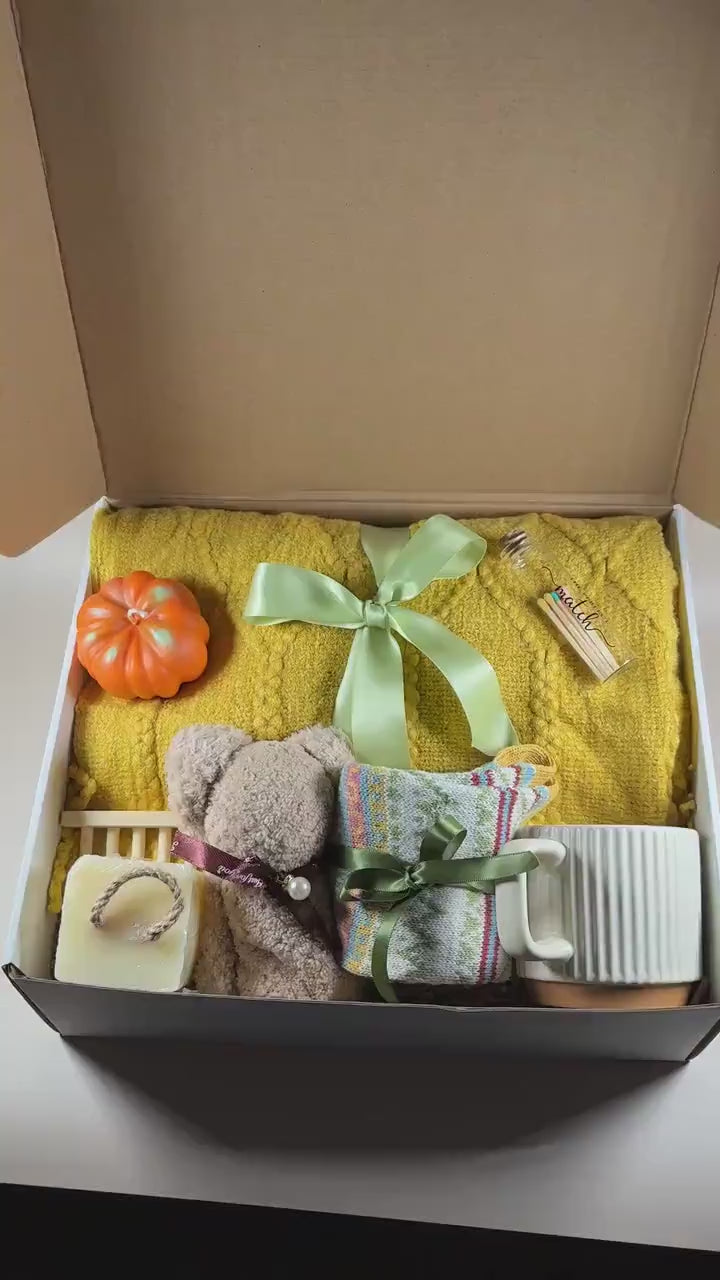 Fall Care Package for Her, Thanksgiving Gift, Cozy Autumn Basket
