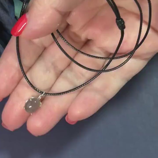Topaz Birthstone Crystal Necklace: Sterling Silver Protection Jewelry