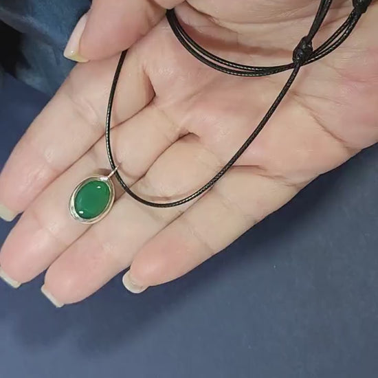 Chrysoprase GemstoneY2K Necklace 30th 40th 50th birthday gift