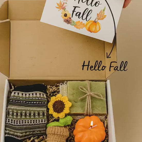Thanksgiving Gift, Fall Hygge Set: Handmade Soap, Candle & Bath Salts