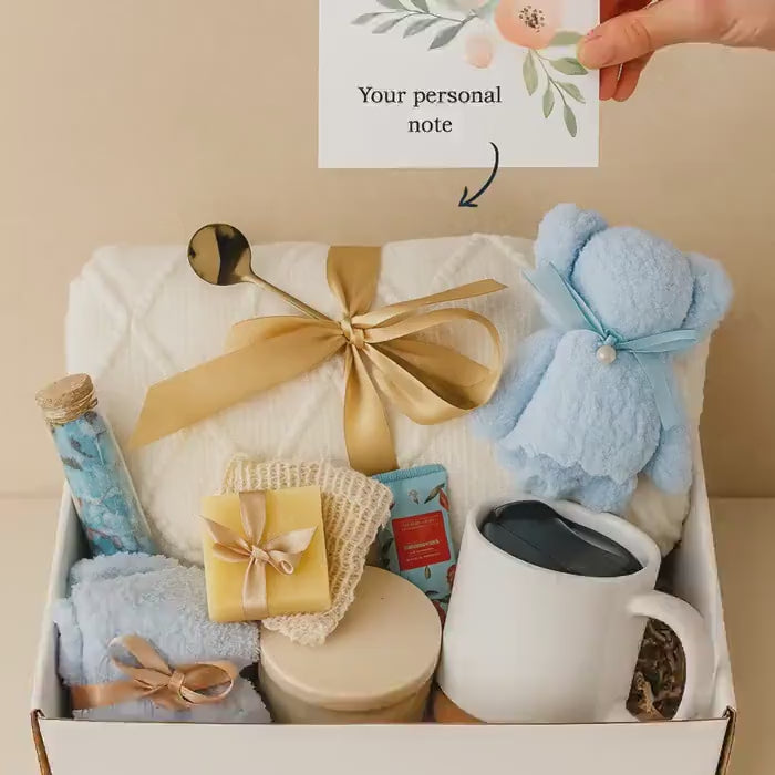 Surgery Recovery Gift Box: Cozy Blanket, Spa Self-Care - Get Well Soon
