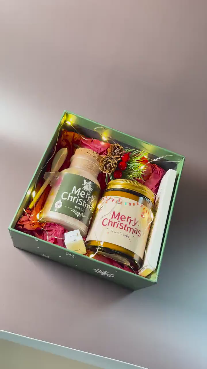 Christmas Spa Gift Box: Holiday Self-Care Basket for Her