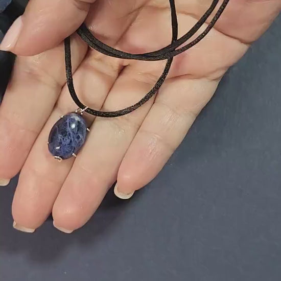 Lapis Lazuli Protection Y2K Necklace 40th birthday gift estate jewelry