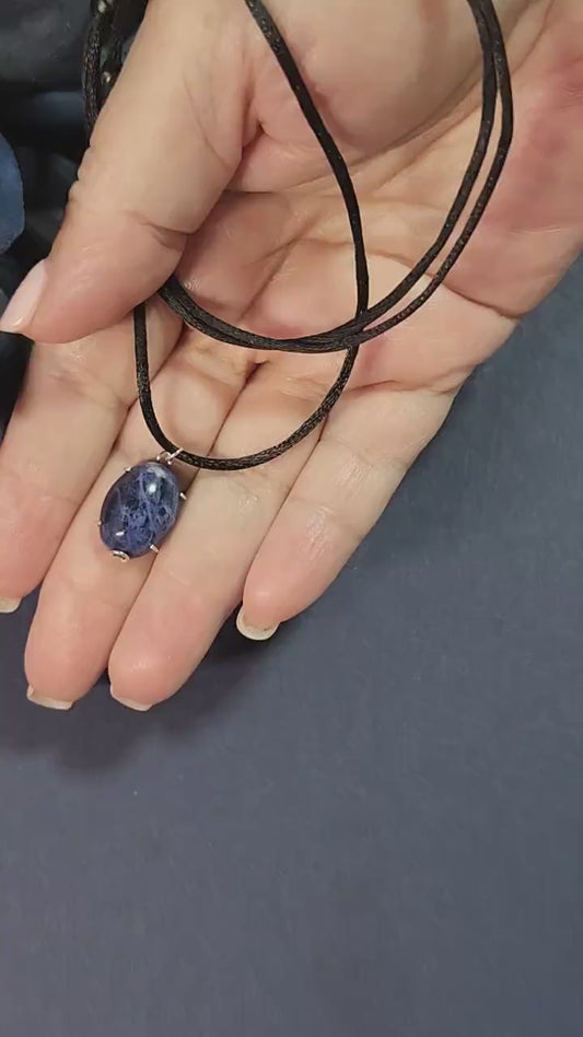 Lapis Lazuli Protection Y2K Necklace 40th birthday gift estate jewelry