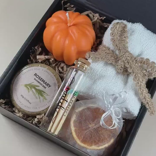 Cozy Fall Gift Set: Pumpkin Spice Spa Box - Halloween Boo Basket