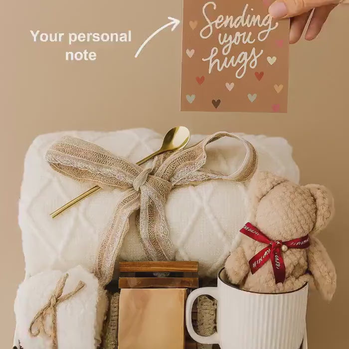 Handmade Sympathy Gift Box – Spa Set with Candle, Soap – Comfort Care Package for Support